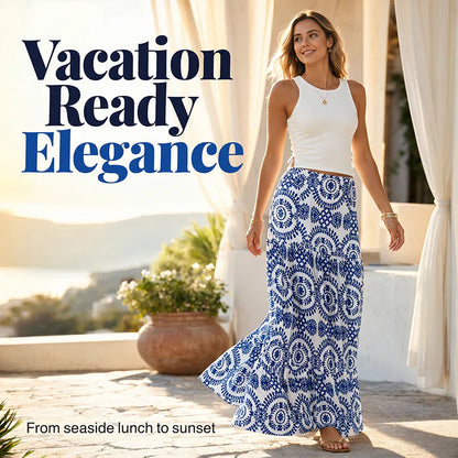 Women's Tiered Flowy Maxi Skirt