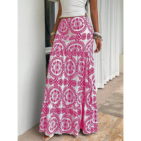 Women's Tiered Flowy Maxi Skirt