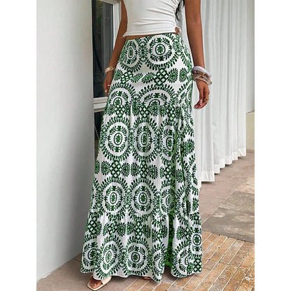 Women's Tiered Flowy Maxi Skirt