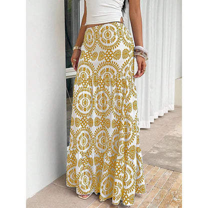Women's Tiered Flowy Maxi Skirt