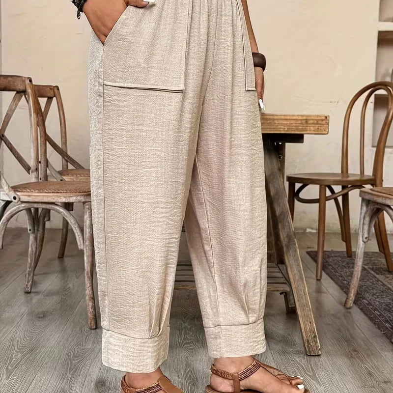 Women's Relaxed Fit Cuffed Ankle Pants