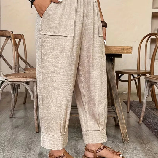 Women's Relaxed Fit Cuffed Ankle Pants