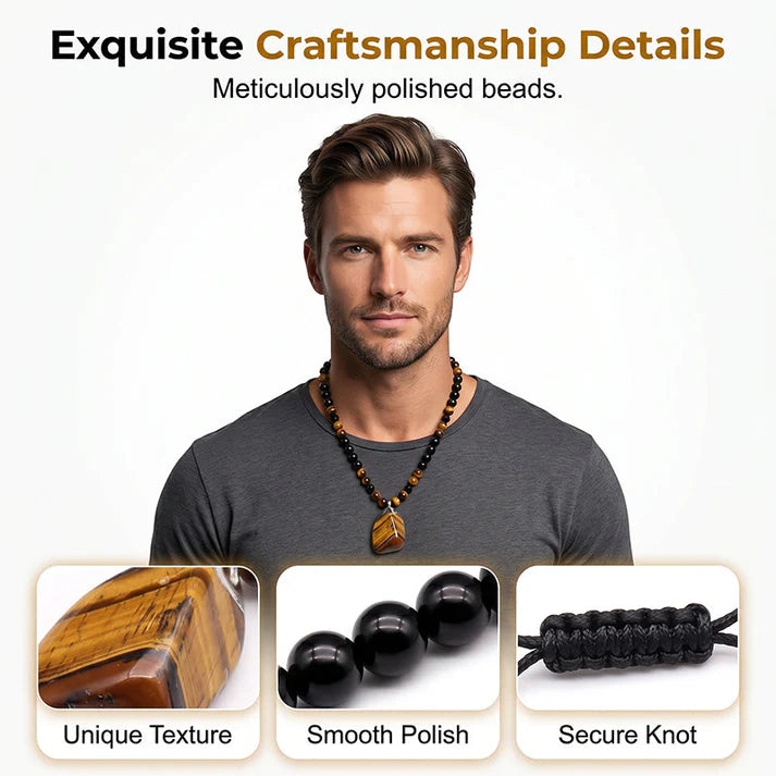 Men's Beaded Pendant Necklace
