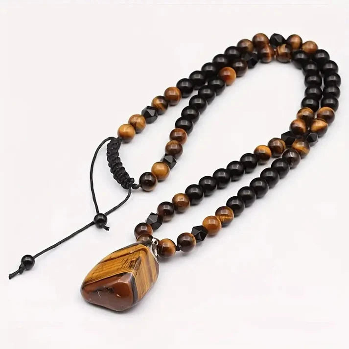 Men's Beaded Pendant Necklace