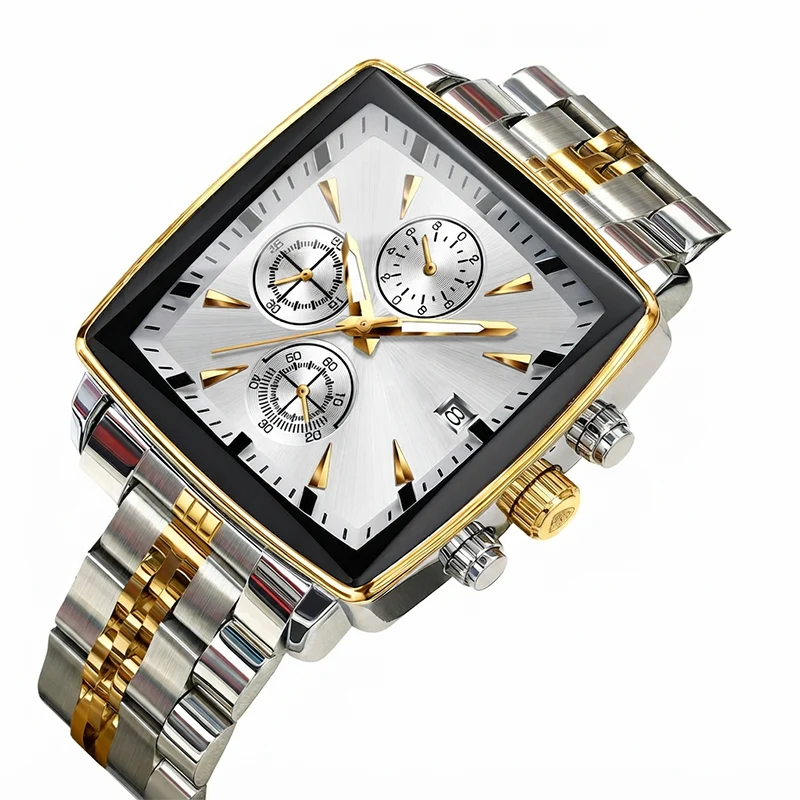 Men's Square Dial Quartz Watch