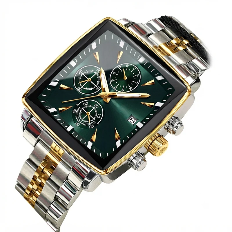 Men's Square Dial Quartz Watch