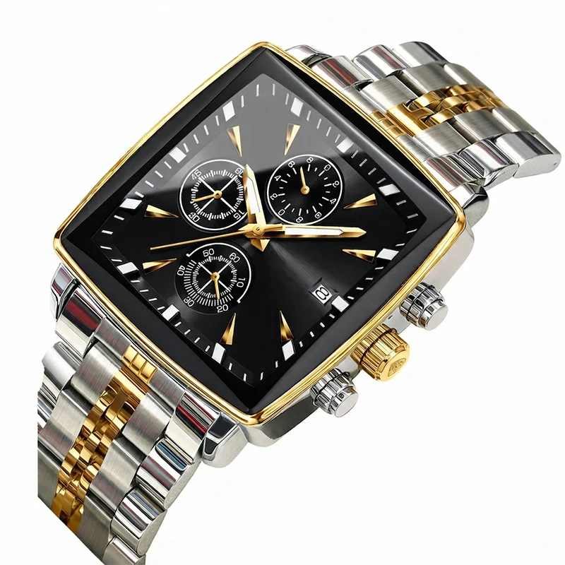 Men's Square Dial Quartz Watch