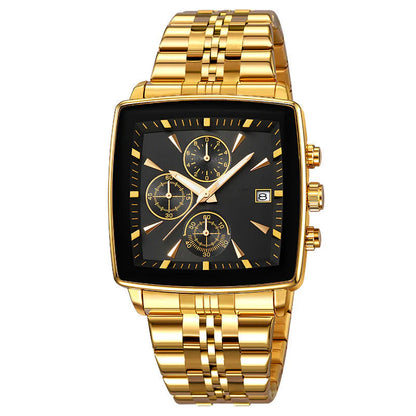 Men's Square Dial Quartz Watch