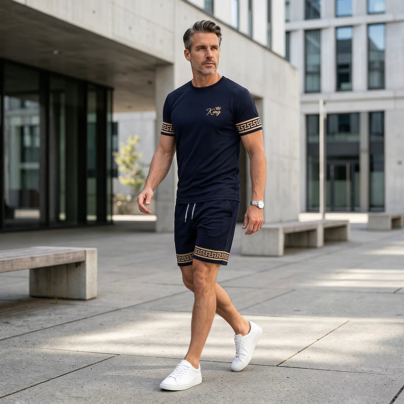 Men's Short Sleeve T-Shirt and Shorts Set