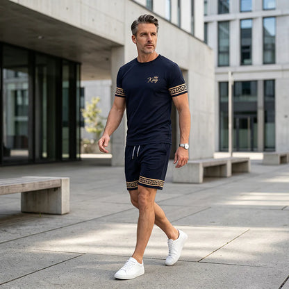 Men's Short Sleeve T-Shirt and Shorts Set