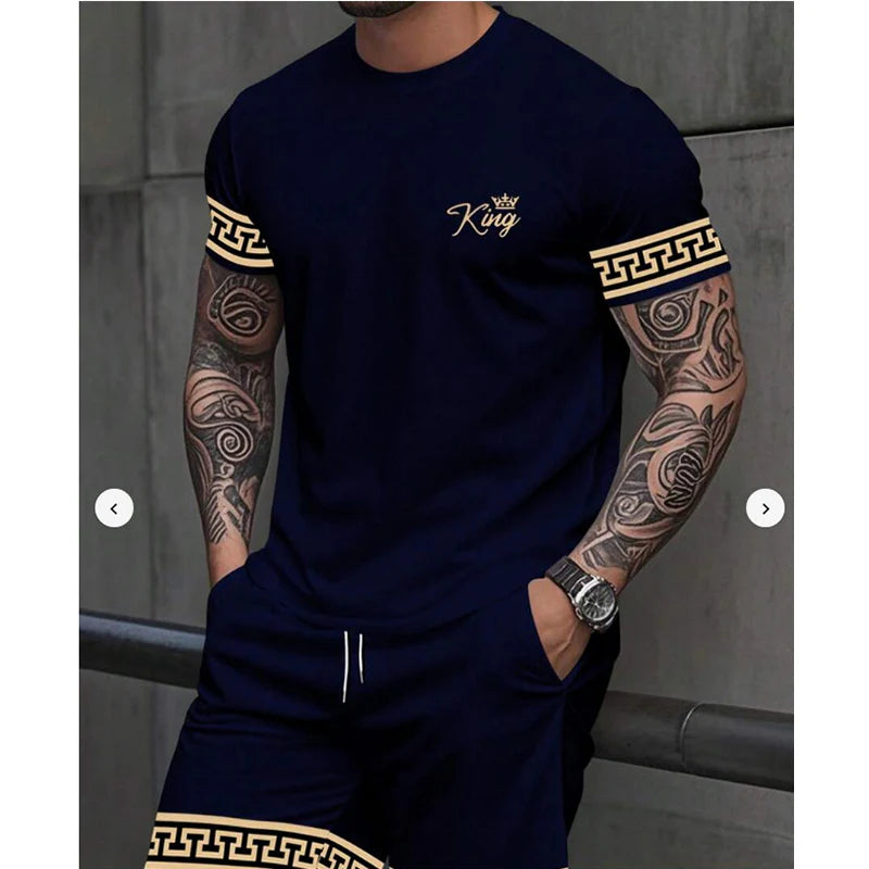 Men's Short Sleeve T-Shirt and Shorts Set