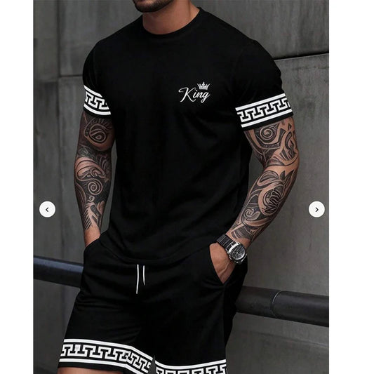 Men's Short Sleeve T-Shirt and Shorts Set