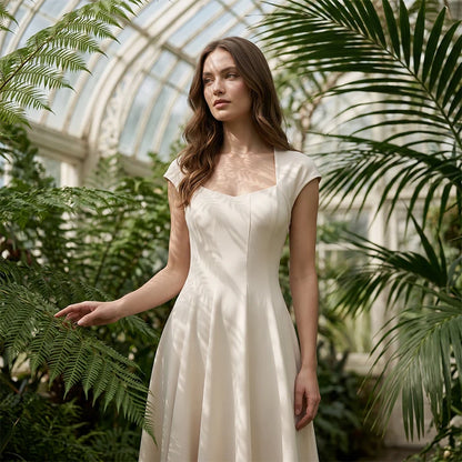 Women's Square-Neck A-Line Dress