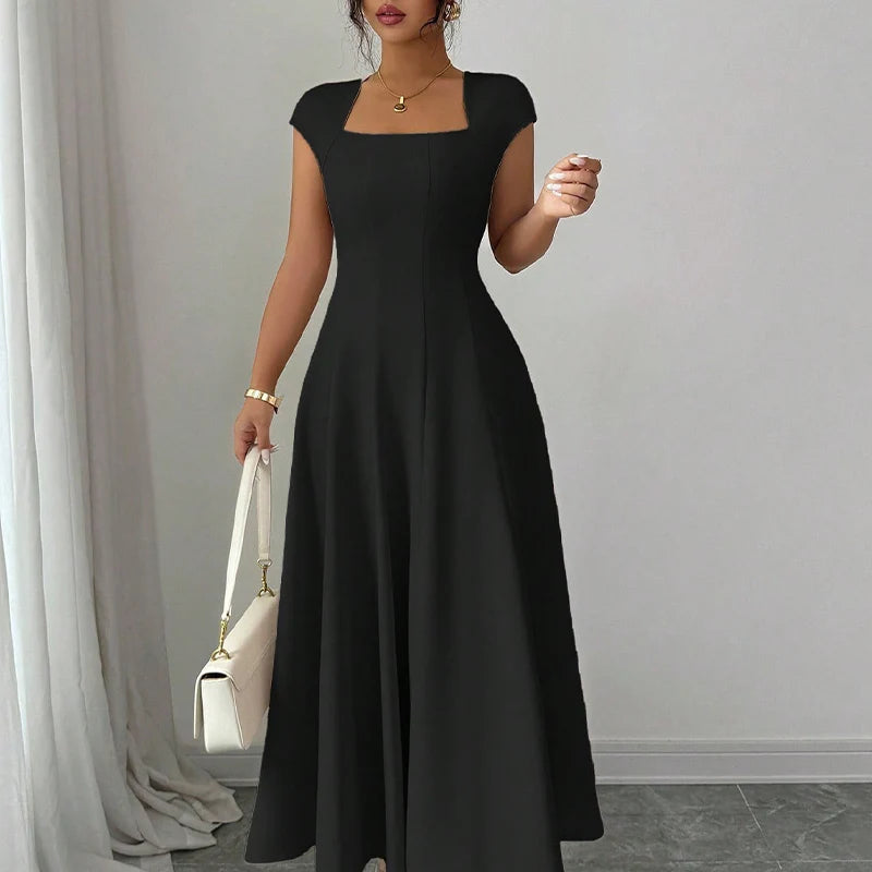 Women's Square-Neck A-Line Dress