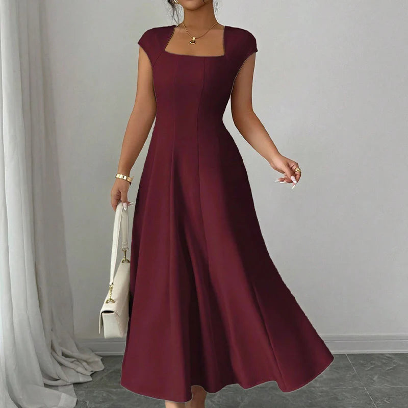 Women's Square-Neck A-Line Dress