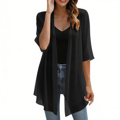 Women's Open-Front Sheer Cardigan