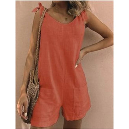 Women's Tie-Strap Sleeveless Romper