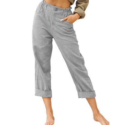Women's High-Waist Cuffed Pants