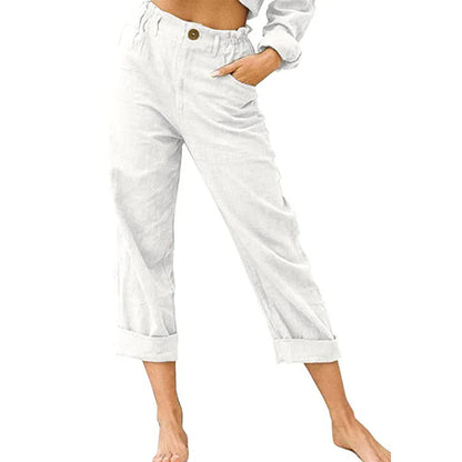 Women's High-Waist Cuffed Pants