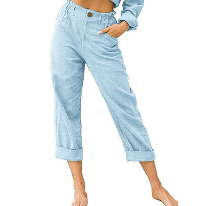 Women's High-Waist Cuffed Pants