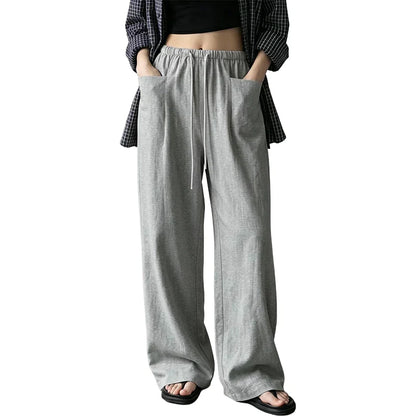Women's Drawstring Wide-Leg Pants