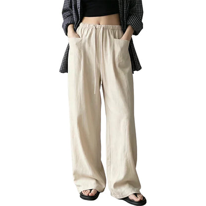 Women's Drawstring Wide-Leg Pants