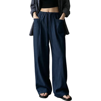 Women's Drawstring Wide-Leg Pants