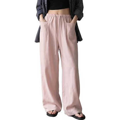 Women's Drawstring Wide-Leg Pants