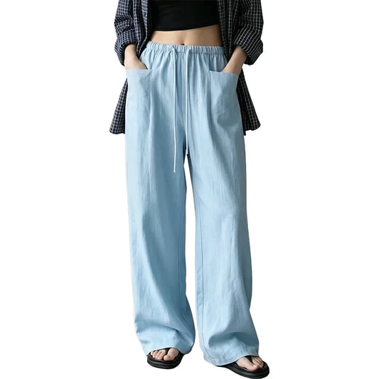 Women's Drawstring Wide-Leg Pants
