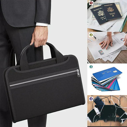 Portable Accordion-Style Expanding File Organizer Bag
