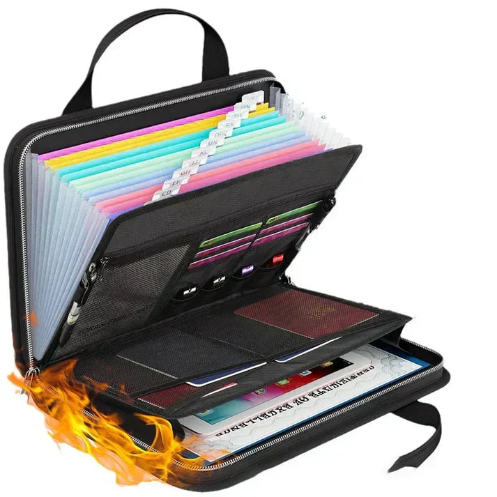 Portable Accordion-Style Expanding File Organizer Bag