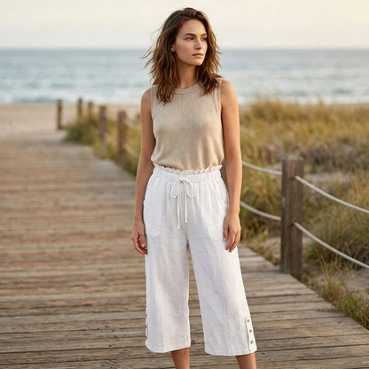 Women's Wide-Leg Drawstring Pants