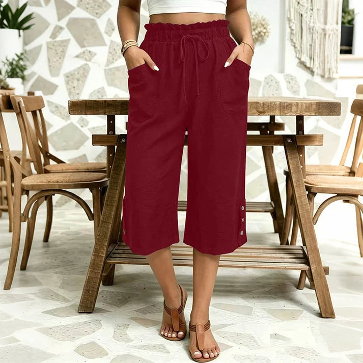 Women's Wide-Leg Drawstring Pants