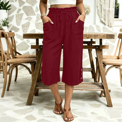 Women's Wide-Leg Drawstring Pants