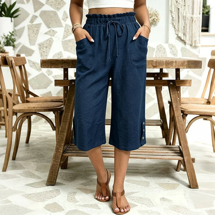 Women's Wide-Leg Drawstring Pants