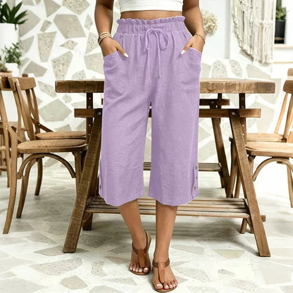 Women's Wide-Leg Drawstring Pants