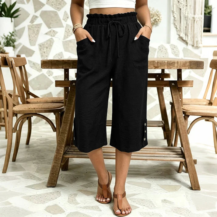 Women's Wide-Leg Drawstring Pants