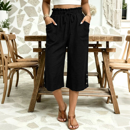 Women's Wide-Leg Drawstring Pants