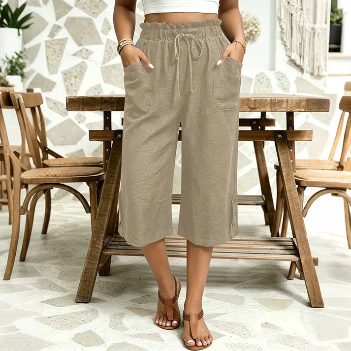 Women's Wide-Leg Drawstring Pants