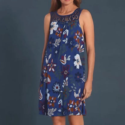 Women's Sleeveless Floral Print Dress