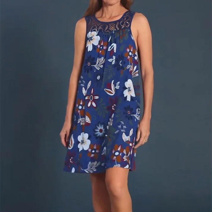 Women's Sleeveless Floral Print Dress