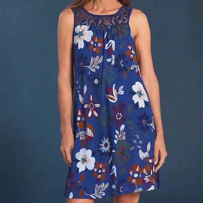 Women's Sleeveless Floral Print Dress
