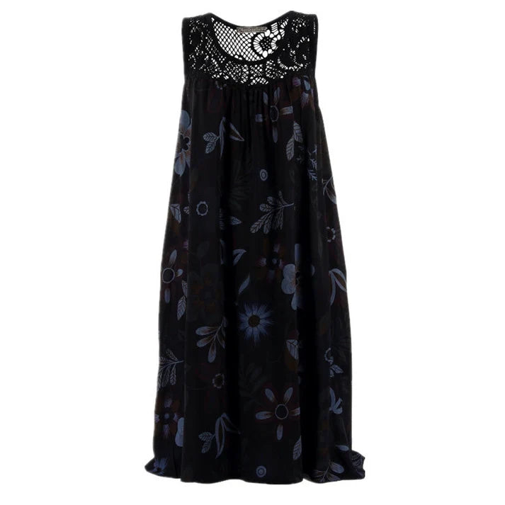 Women's Sleeveless Floral Print Dress