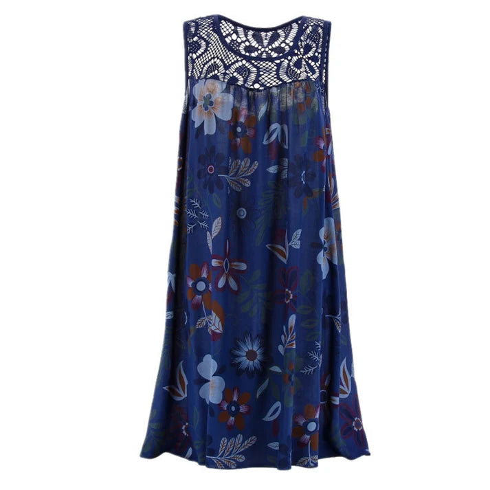 Women's Sleeveless Floral Print Dress