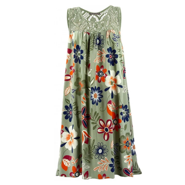 Women's Sleeveless Floral Print Dress