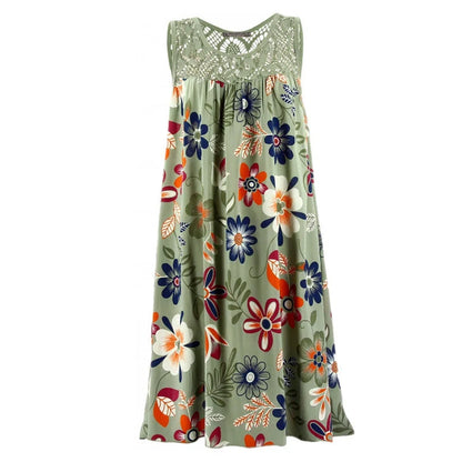 Women's Sleeveless Floral Print Dress