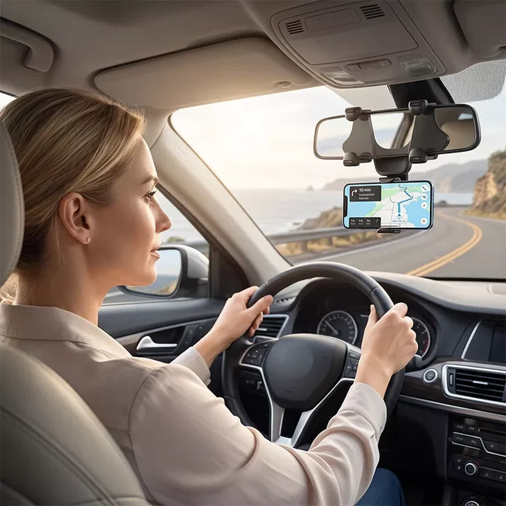 Car Rearview Mirror Phone Mount