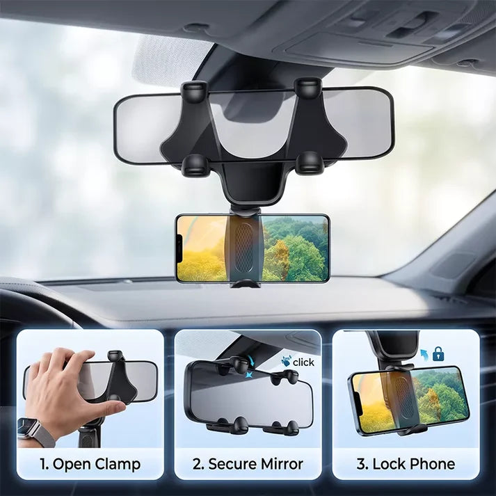 Car Rearview Mirror Phone Mount