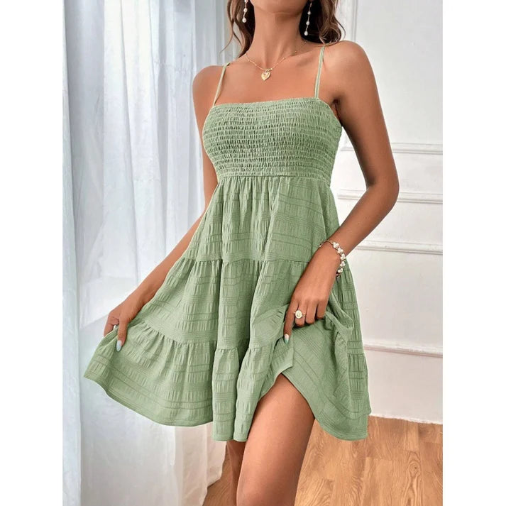 Women's Sleeveless Smocked Dress