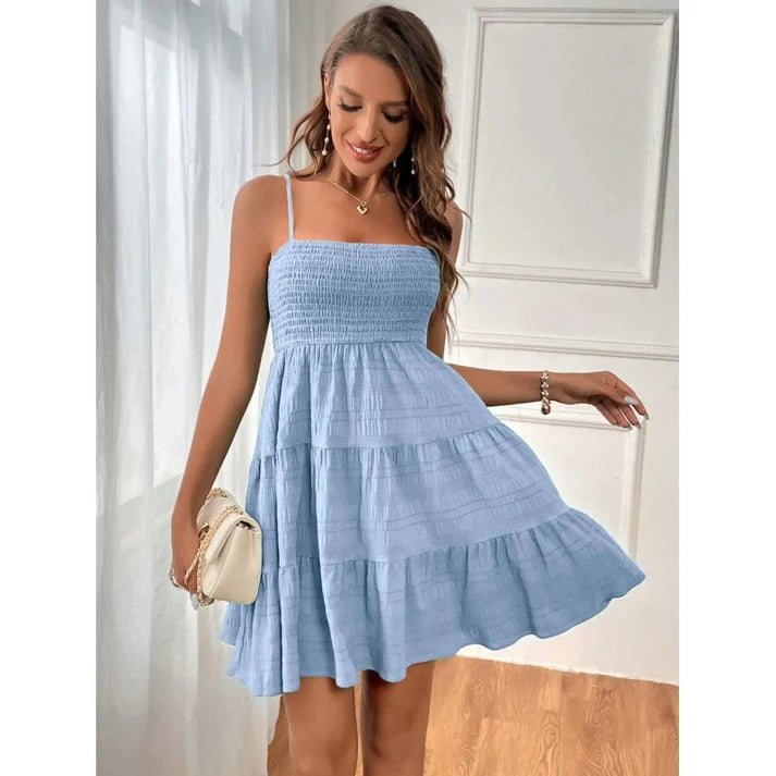 Women's Sleeveless Smocked Dress